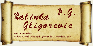 Malinka Gligorević vizit kartica